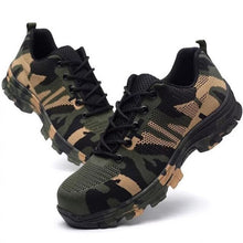Load image into Gallery viewer, Work sheos Construction Men's Outdoor Steel Toe Cap Shoes Men Camouflage Puncture Proof High Quality Safety Shoes Plus Size