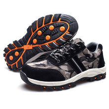 Load image into Gallery viewer, Work sheos Construction Men's Outdoor Steel Toe Cap Shoes Men Camouflage Puncture Proof High Quality Safety Shoes Plus Size
