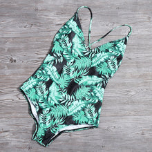 Load image into Gallery viewer, Women Solid Bikinis Sexy Bandage One Piece Backless Swimsuit Female Bathing Suits Bodysuit Beach Wear New Swim Suit Monokini