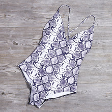 Load image into Gallery viewer, Women Solid Bikinis Sexy Bandage One Piece Backless Swimsuit Female Bathing Suits Bodysuit Beach Wear New Swim Suit Monokini