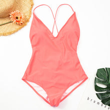 Load image into Gallery viewer, 2020 New Women Solid Swimwear Sexy Bandage One Piece Swimsuit Backless Bathing Suit Bodysuit Beachwear Swim Monokini Plus Size