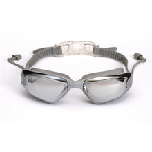 Load image into Gallery viewer, Lunettes de natation professionnelles lunettes de natation avec bouchons d'oreilles pince-nez galvanoplastie Silicone imperméable
