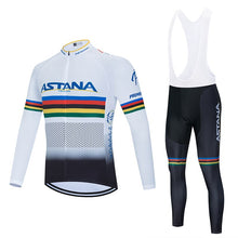 Load image into Gallery viewer, ASTANA2020 new autumn and winter warm sports cycling clothing winter cycling clothing long-sleeved wool 19D gel pad cycling clot