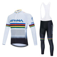 Load image into Gallery viewer, ASTANA2020 new autumn and winter warm sports cycling clothing winter cycling clothing long-sleeved wool 19D gel pad cycling clot
