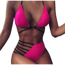 Load image into Gallery viewer, 2019 Sexy Women's Metal Buckle Bandage Under Wear High Quality Push-Up Pad Bathing Suit Female Underwears fashion Bathing Wear