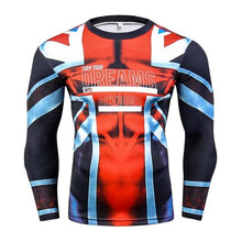 Load image into Gallery viewer, 2018 FLASH Compression Shirt Men 3D Printed T-shirts Men Raglan Long Sleeve Cosplay Costume Tops Male fitness body building Clot