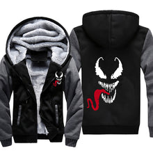 Load image into Gallery viewer, Venom Hoodies Men Hooded Casual Wool Winter Thickened Warm Coat Male Velvet Male Sweatshirts Coat Zipper Cardigan Hoody Man Clot
