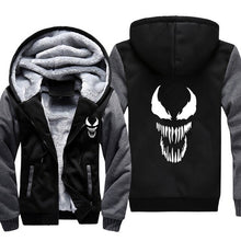 Load image into Gallery viewer, Venom Hoodies Men Hooded Casual Wool Winter Thickened Warm Coat Male Velvet Male Sweatshirts Coat Zipper Cardigan Hoody Man Clot
