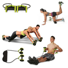 Load image into Gallery viewer, Multipotent Muscle Exercise Equipment Power Roll Abdominal And Full Body Workout Double Wheel Arm Waist Trainer Home Gym Fitness
