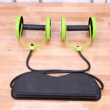 Load image into Gallery viewer, Multipotent Muscle Exercise Equipment Power Roll Abdominal And Full Body Workout Double Wheel Arm Waist Trainer Home Gym Fitness
