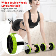 Load image into Gallery viewer, Muscle Exercise Equipment Power Roll Abdominal and Full Body Workout Double Wheel Arm Waist Leg Trainer Home Gym Fitness
