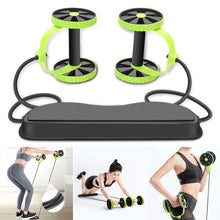 Load image into Gallery viewer, Muscle Exercise Equipment Power Roll Abdominal and Full Body Workout Double Wheel Arm Waist Leg Trainer Home Gym Fitness
