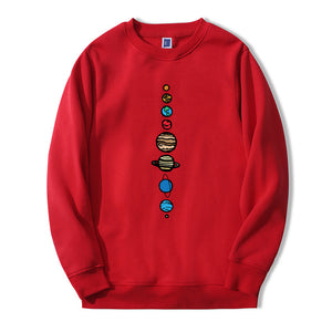 Planets Colour Men Hoodie 2019 Autumn Winter Warm Fleece High Quality Sweatshirts Creative Design Funny Fashion Fitness Hoodies