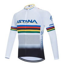 Load image into Gallery viewer, ASTANA2020 new autumn and winter warm sports cycling clothing winter cycling clothing long-sleeved wool 19D gel pad cycling clot
