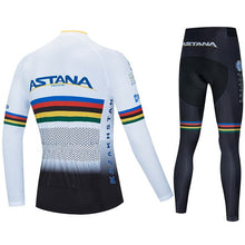 Load image into Gallery viewer, ASTANA2020 new autumn and winter warm sports cycling clothing winter cycling clothing long-sleeved wool 19D gel pad cycling clot
