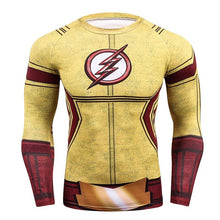 Load image into Gallery viewer, 2018 FLASH Compression Shirt Men 3D Printed T-shirts Men Raglan Long Sleeve Cosplay Costume Tops Male fitness body building Clot
