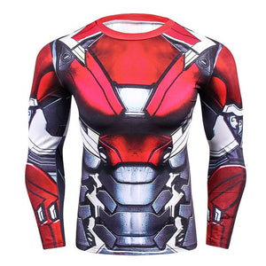 2018 FLASH Compression Shirt Men 3D Printed T-shirts Men Raglan Long Sleeve Cosplay Costume Tops Male fitness body building Clot